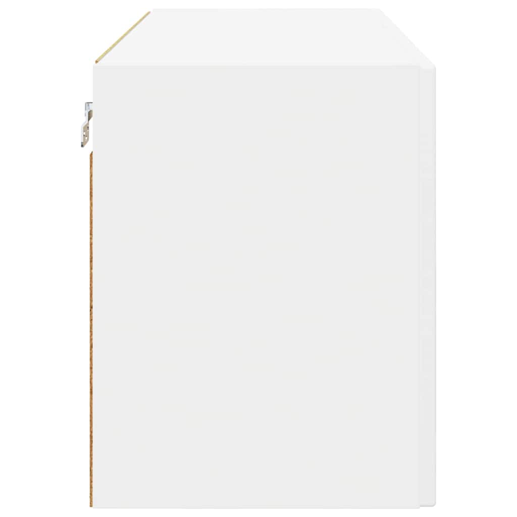Zidni stakleni ormarić 2 pcs Bijelo 60 x 31 x 40 cm