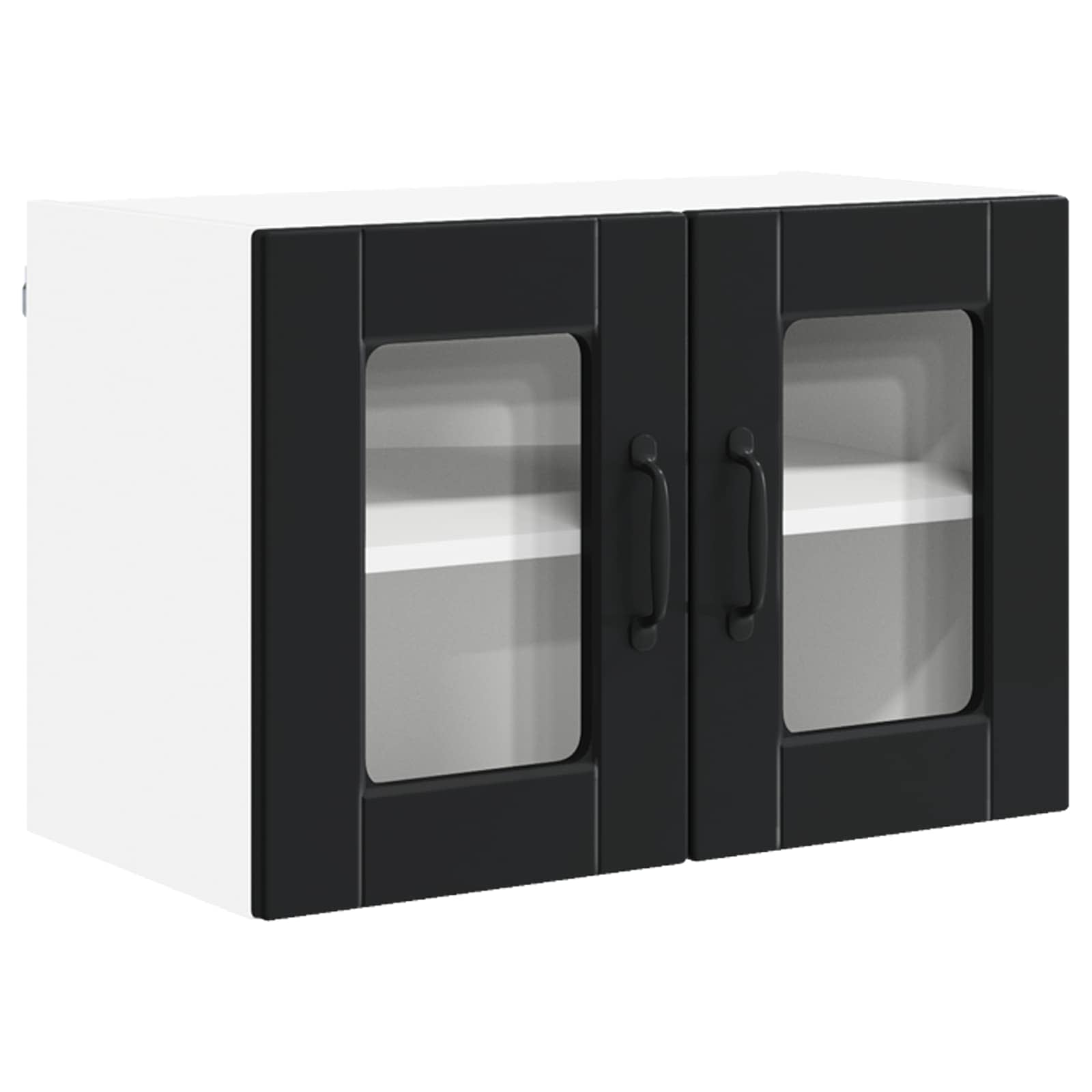Zidni stakleni ormarić Crna 60 x 31 x 40 cm Konstruirano drvo