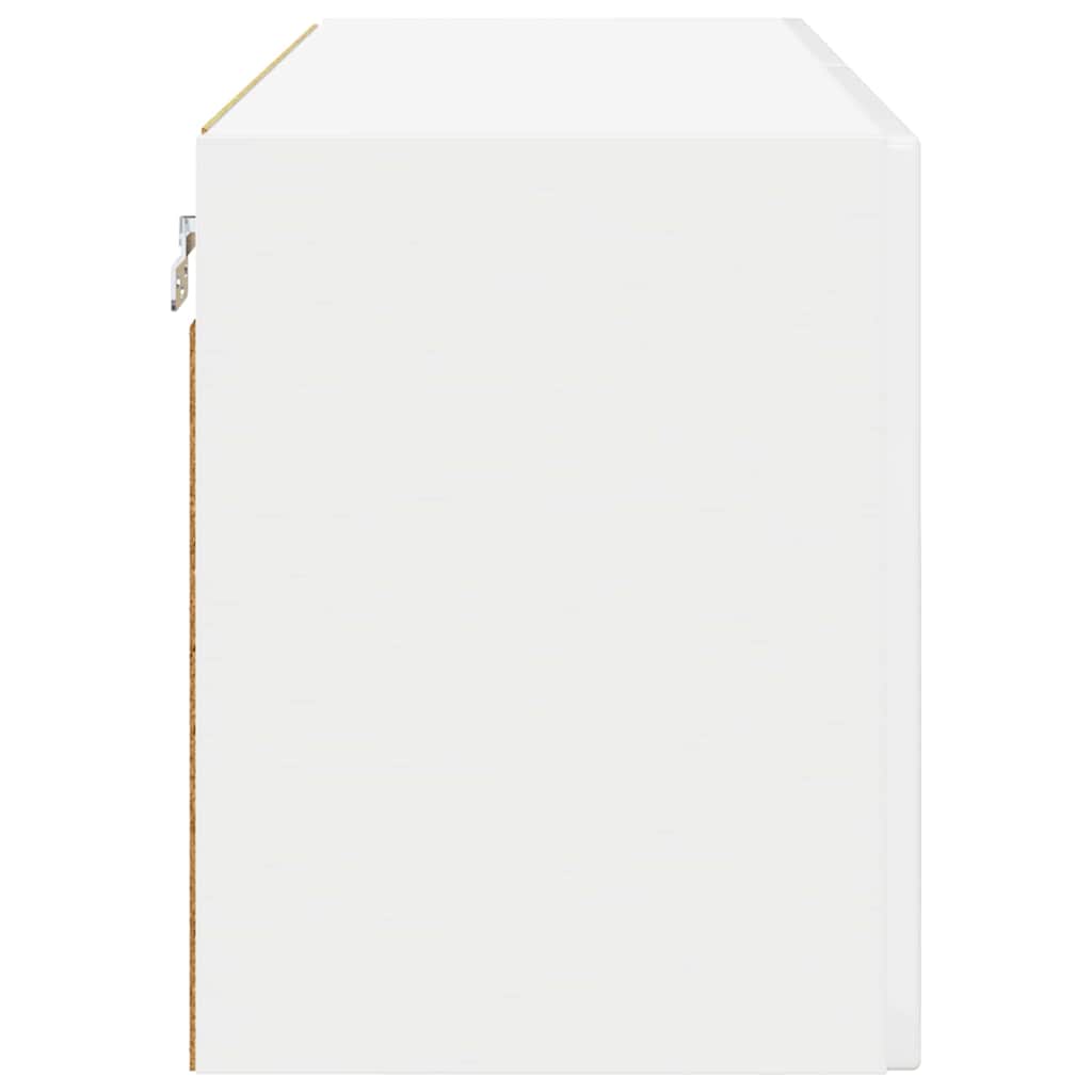 Zidni stakleni ormarić Visoki sjaj bijela 60 x 31 x 40 cm