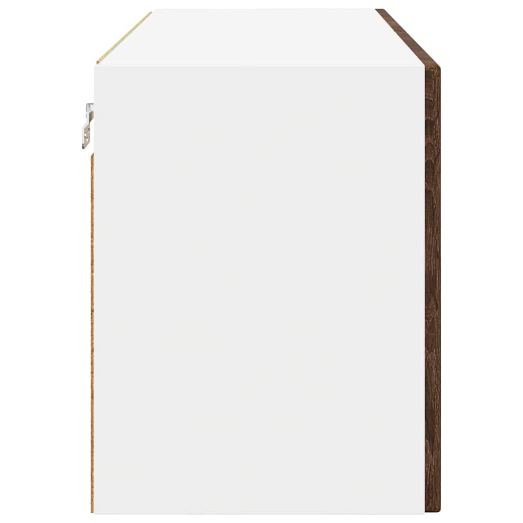 Zidni stakleni ormarić 2 pcs Smeđi hrast 60 x 31 x 40 cm