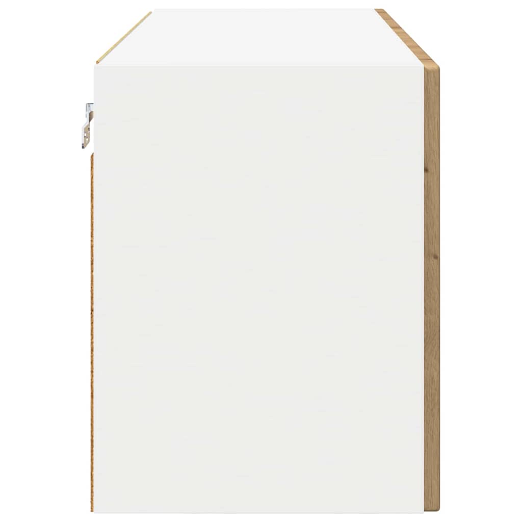 Zidni stakleni ormarić 2 pcs Umjetnički hrast 60 x 31 x 40 cm