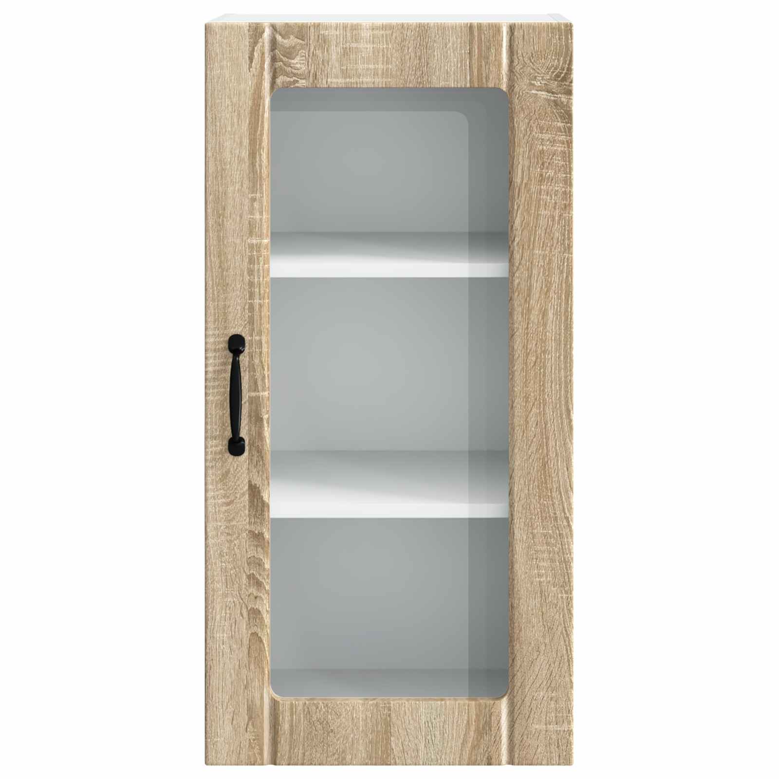 Zidni stakleni ormarić 2 pcs Sonoma hrast 40 x 31 x 80 cm
