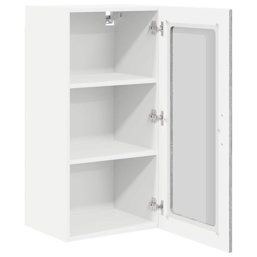 Zidni stakleni ormarić 2 pcs Siva Sonoma 40 x 31 x 80 cm