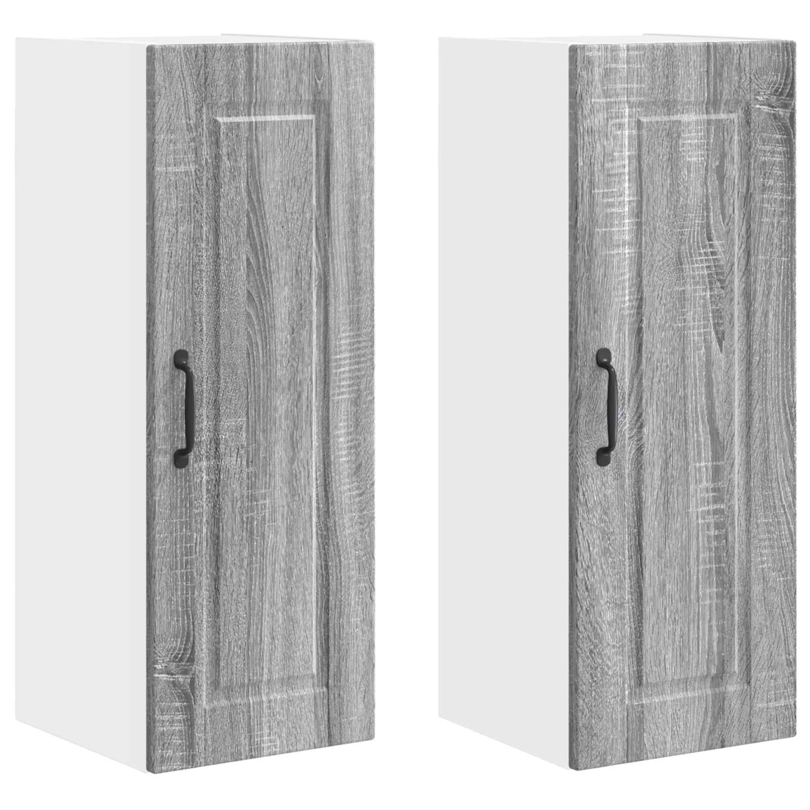 Ormar za Zid 2 pcs Siva Sonoma 30 x 31 x 80 cm