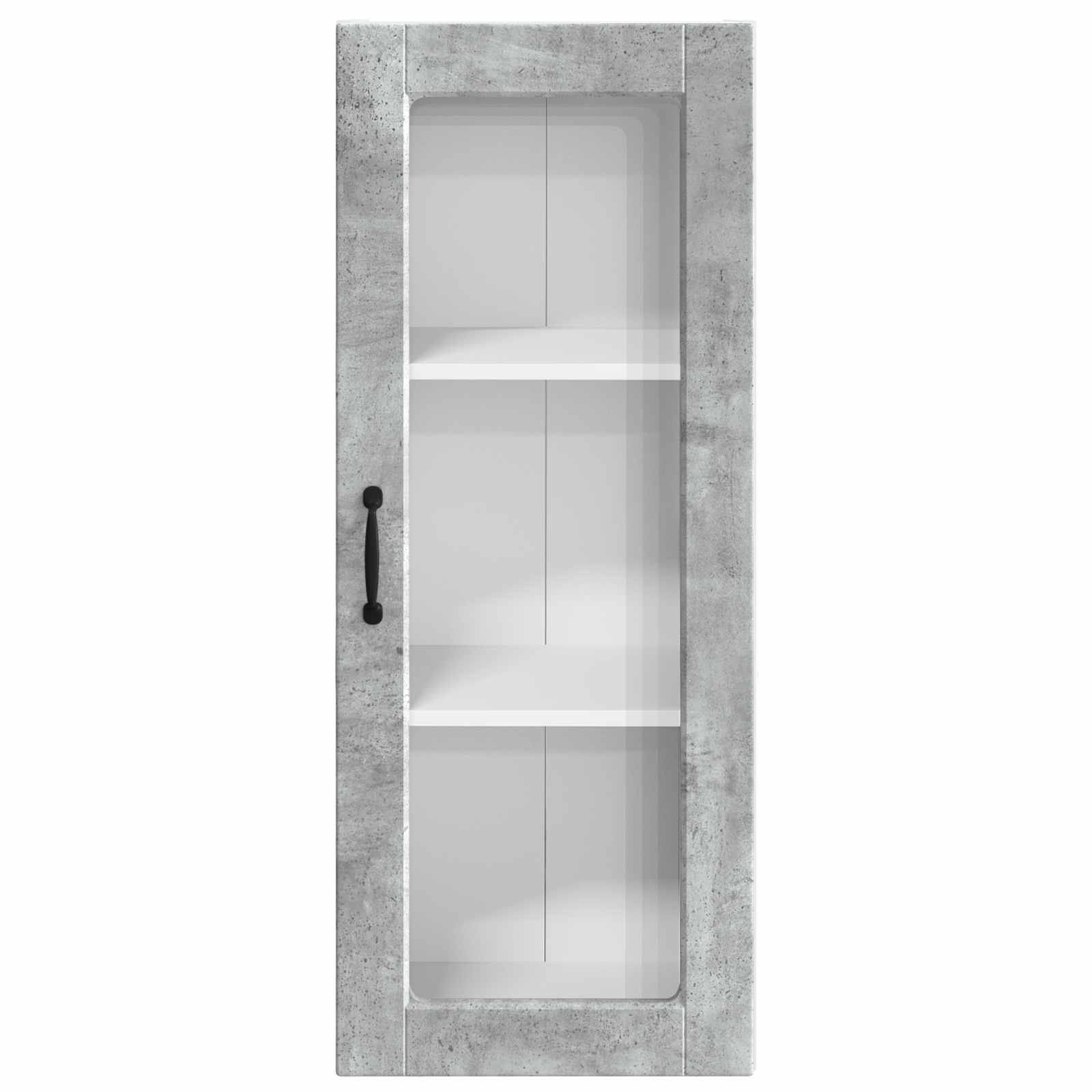 Zidni stakleni ormarić Betonski sivi 40 x 31 x 100 cm