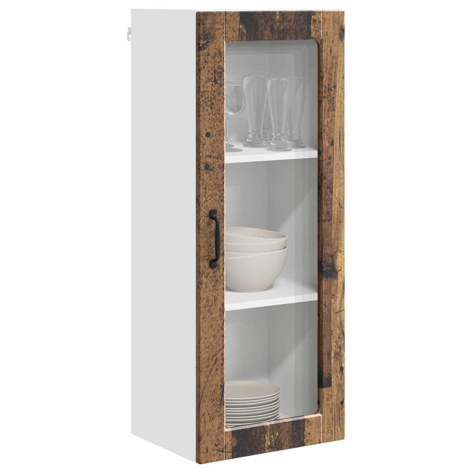 Zidni stakleni ormarić Staro drvo 40 x 31 x 100 cm
