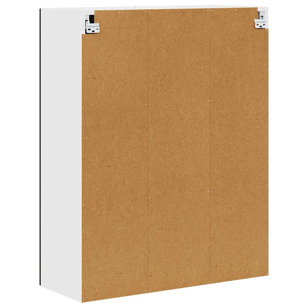 Zidni stakleni ormarić Crna 80 x 31 x 100 cm Konstruirano drvo