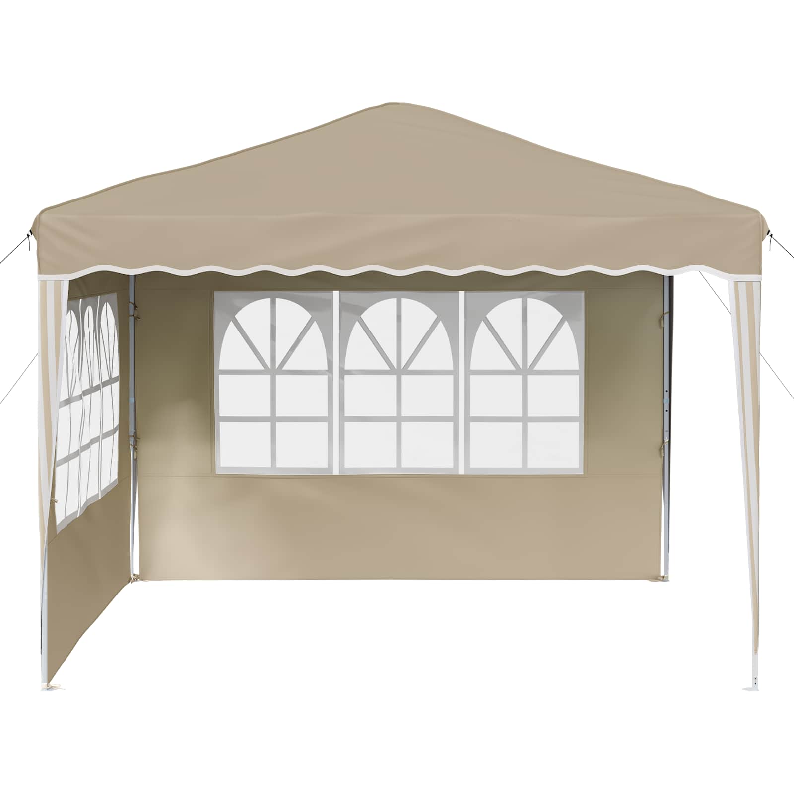 Rastezljivi šator za zabave 288 x 288 x 245 cm Krem