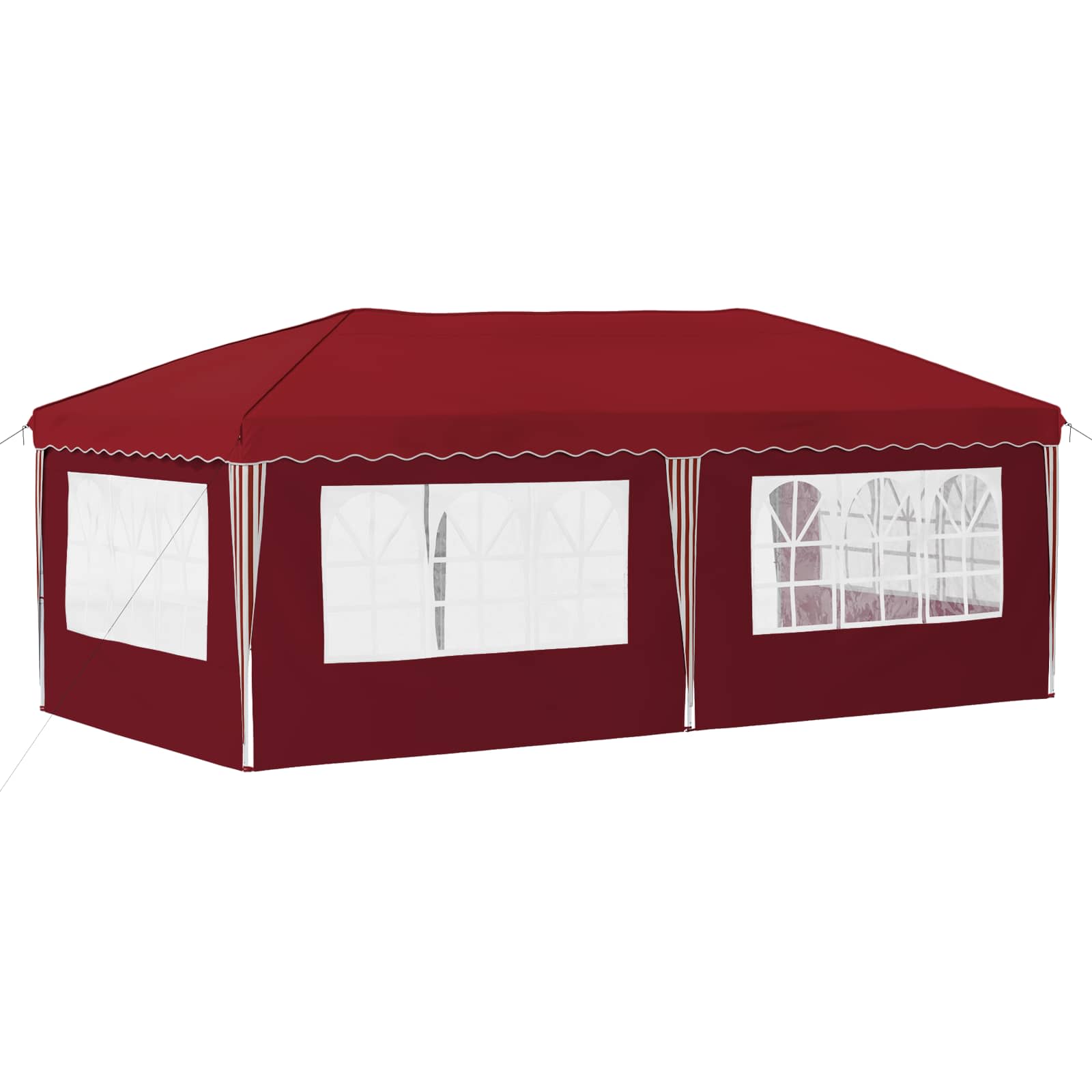 Rastezljivi šator za zabave 575 x 289 x 245 cm Tamno crvena