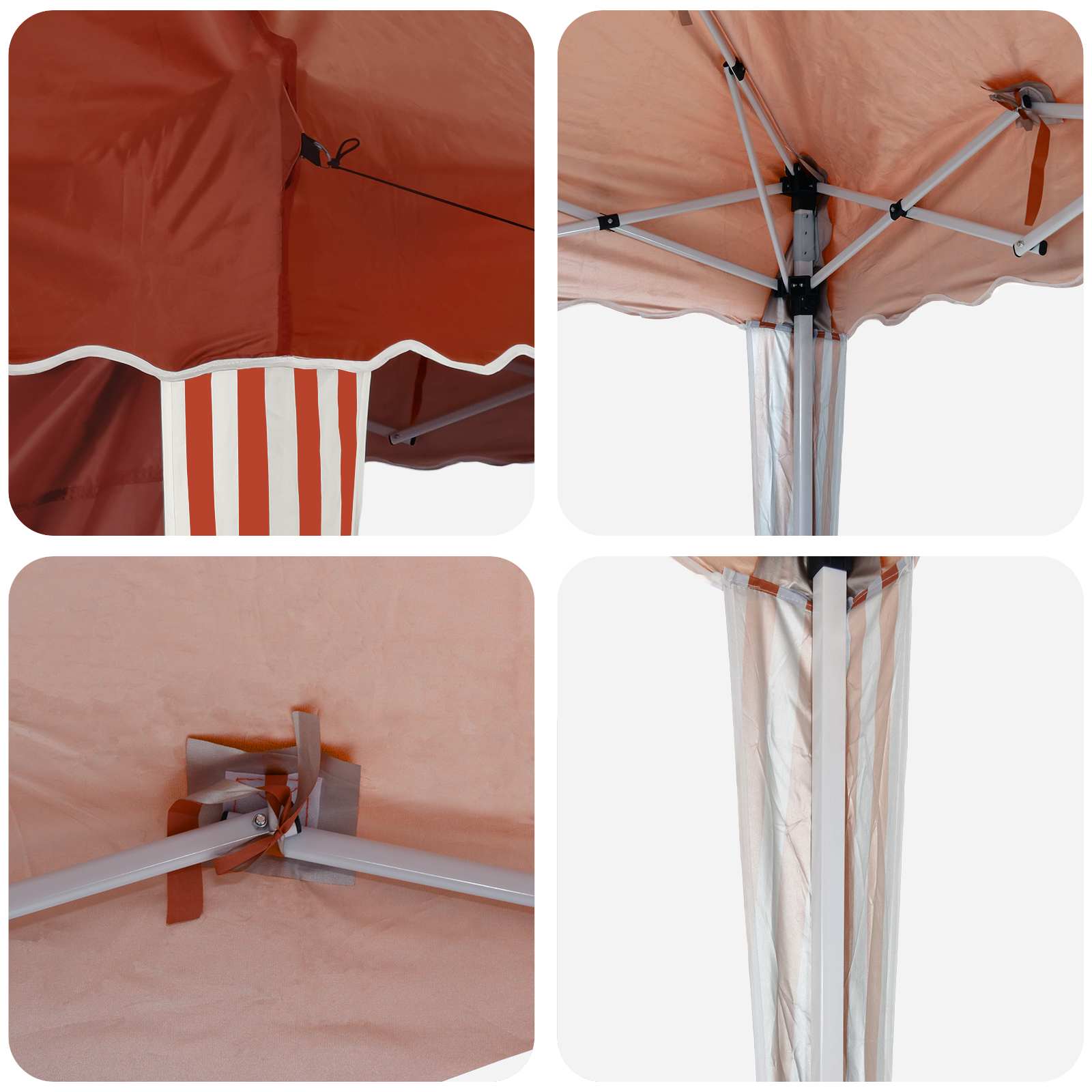 Rastezljivi šator za zabave 575 x 289 x 245 cm Terakota