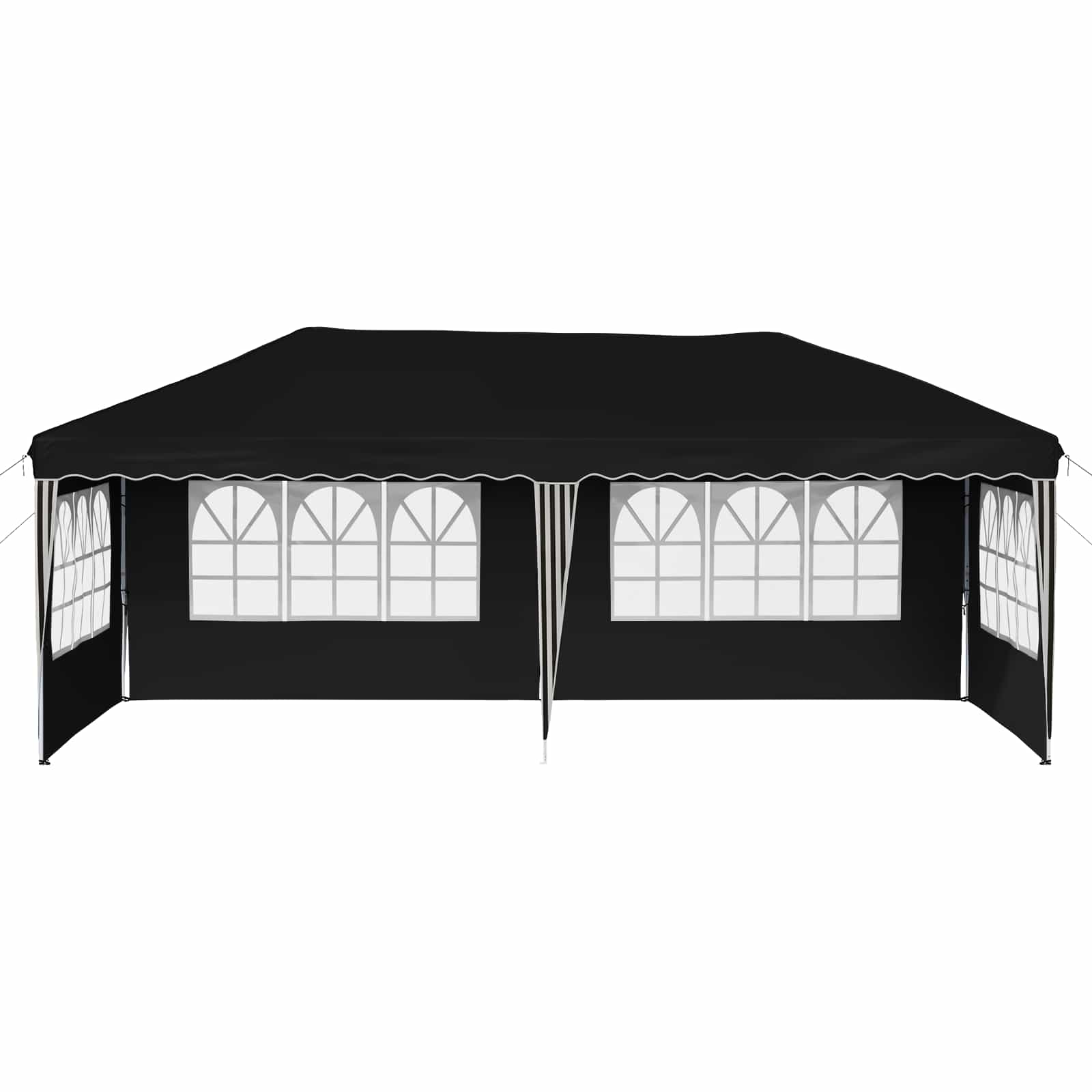 Rastezljivi šator za zabave 575 x 289 x 245 cm Crna