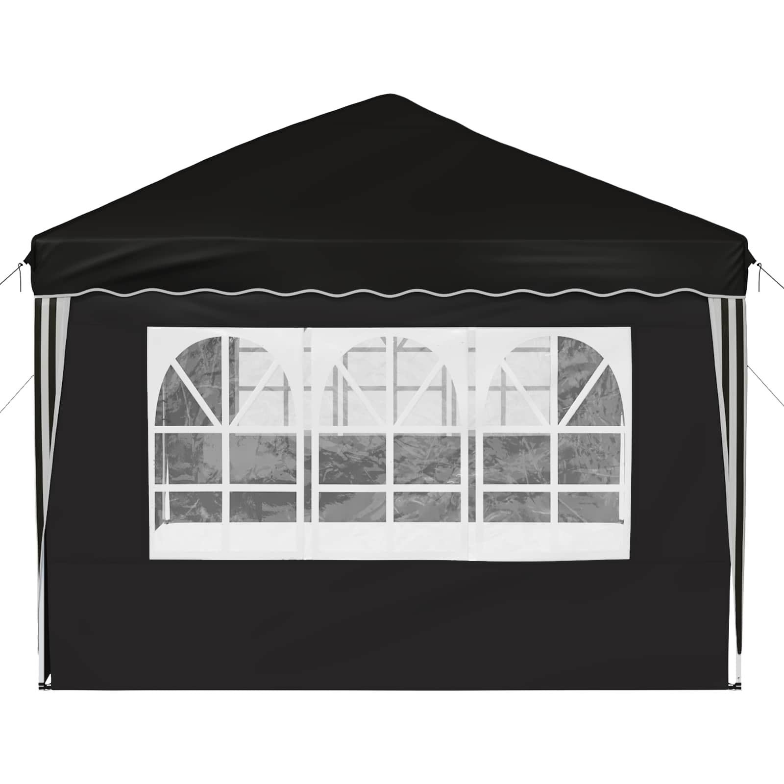 Rastezljivi šator za zabave 575 x 289 x 245 cm Crna