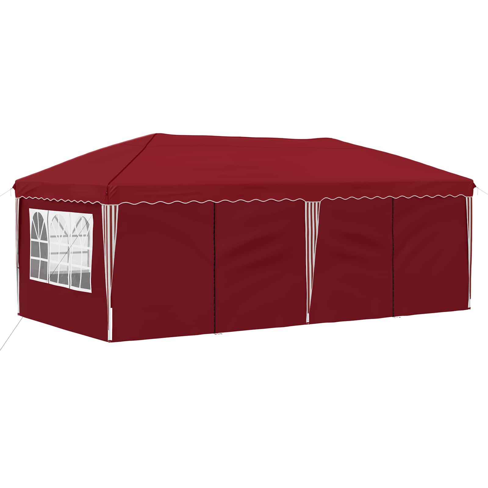 Rastezljivi šator za zabave 575 x 288 x 245 cm Tamno crvena