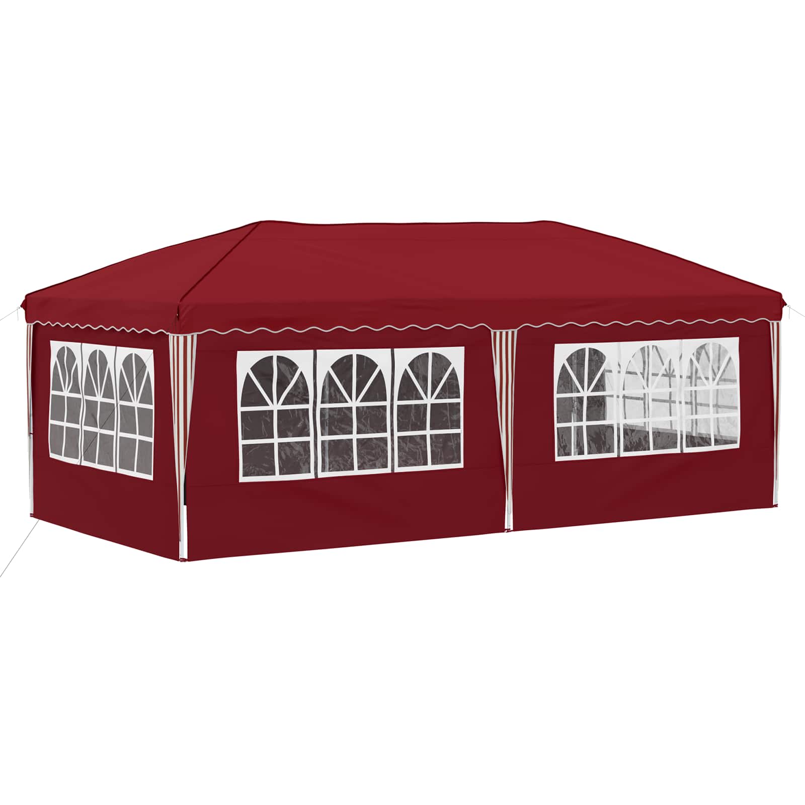 Rastezljivi šator za zabave 575 x 288 x 245 cm Tamno crvena