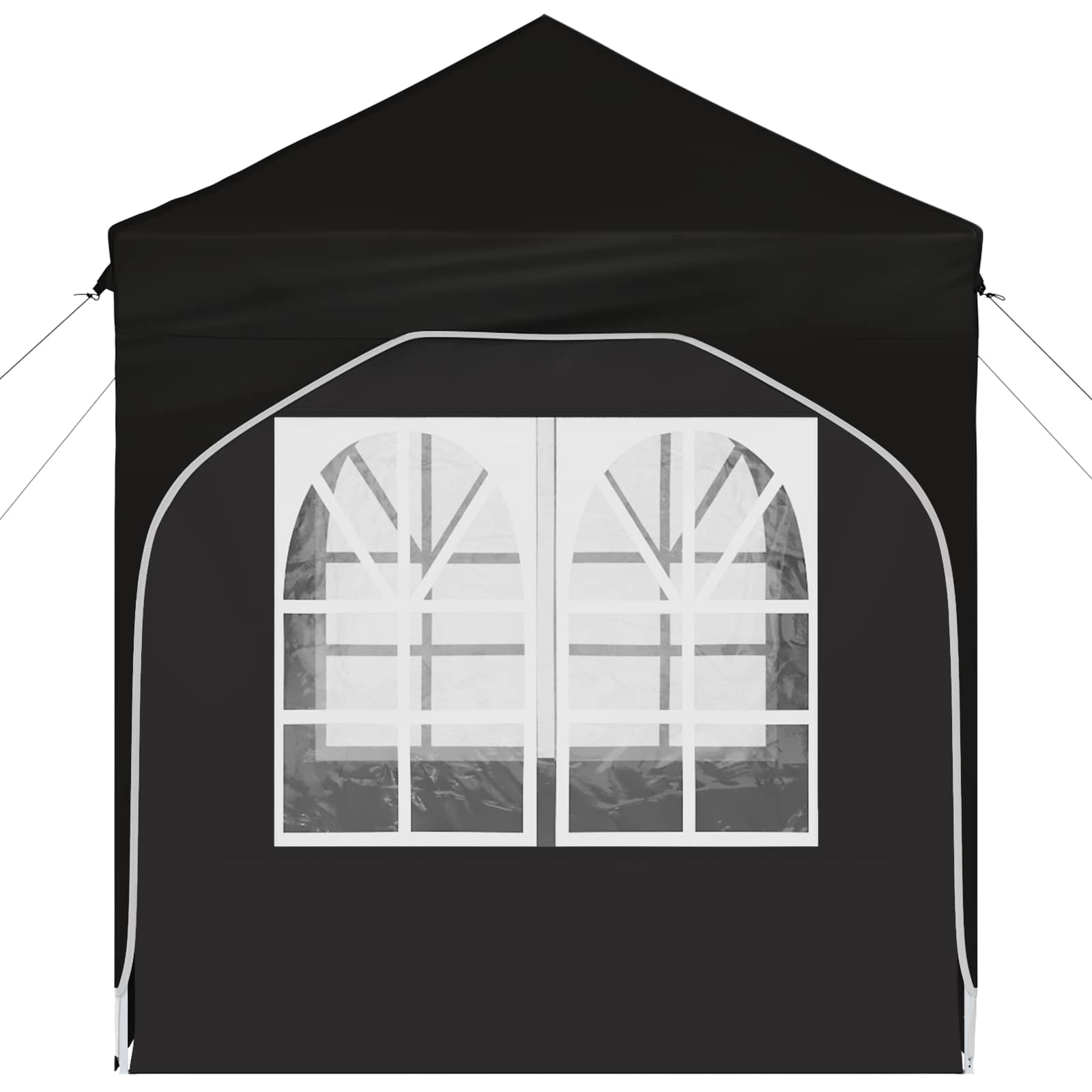 Rastezljivi šator za zabave 192 x 192 x 245 cm Crna