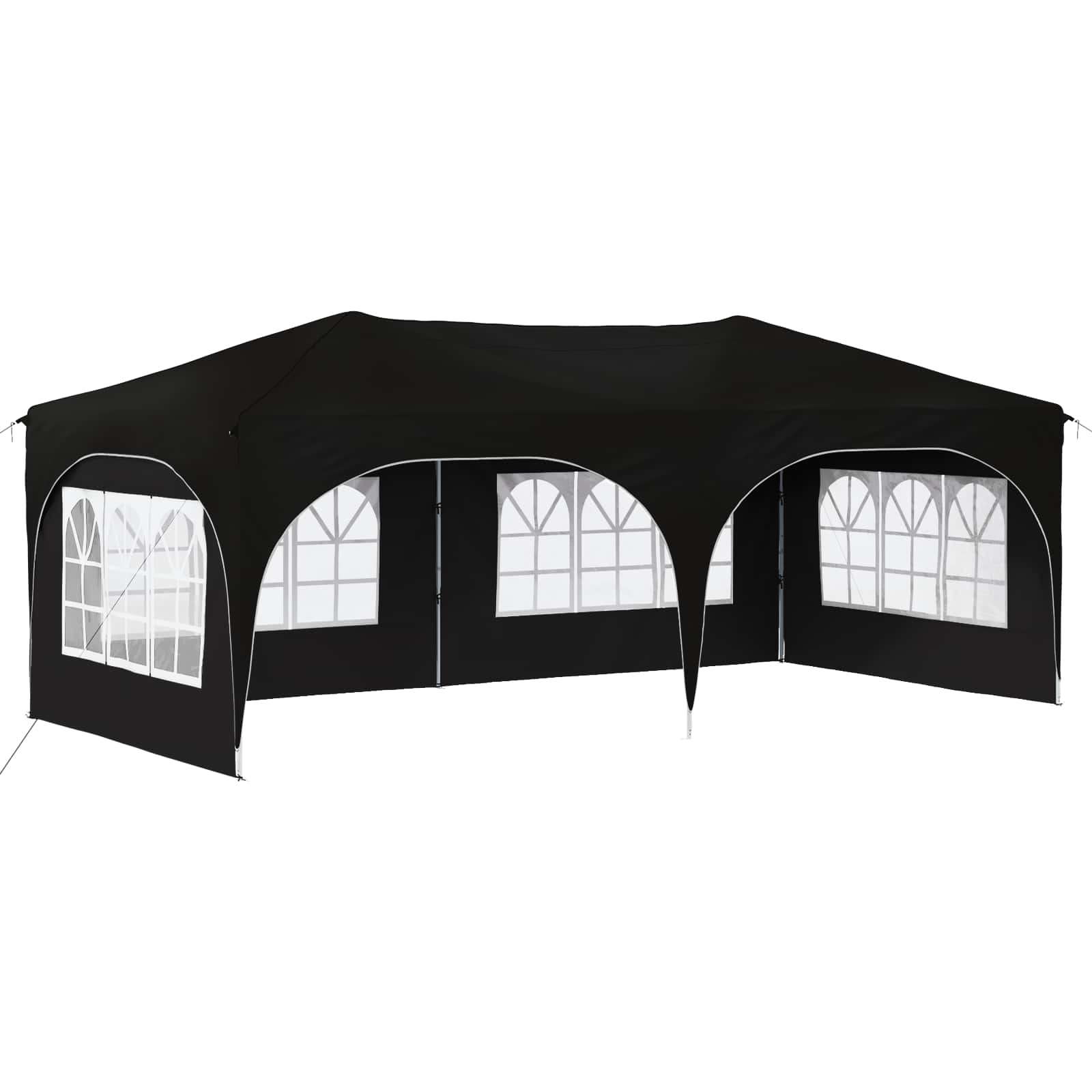Rastezljivi šator za zabave Crna 575 x 288 x 245 cm