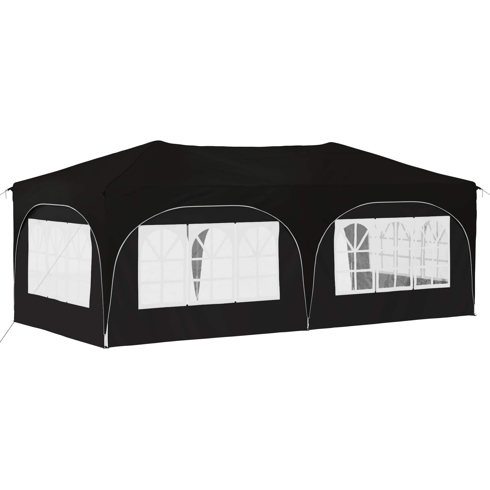 Rastezljivi šator za zabave 575 x 288 x 245 cm Crna