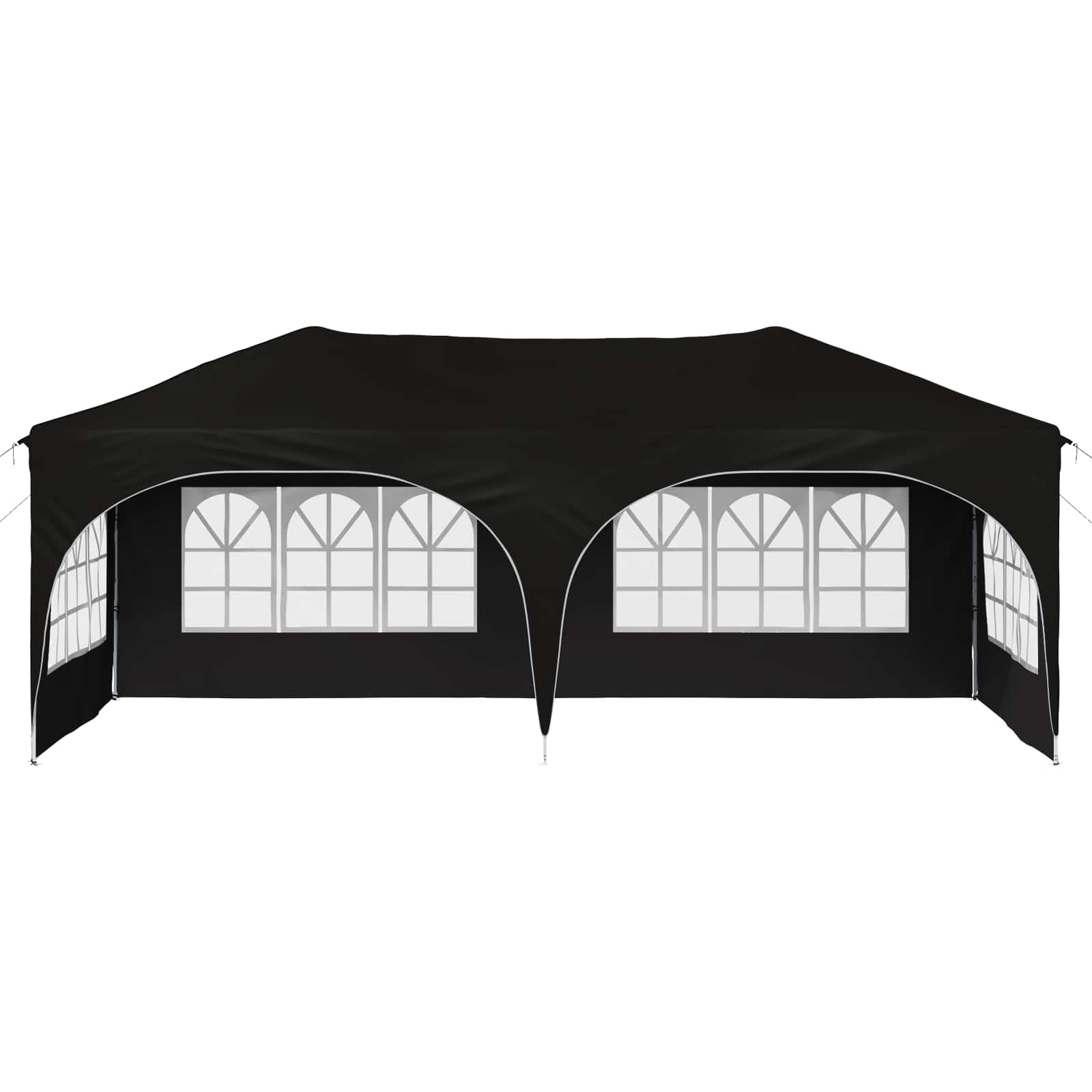 Rastezljivi šator za zabave 575 x 288 x 245 cm Crna