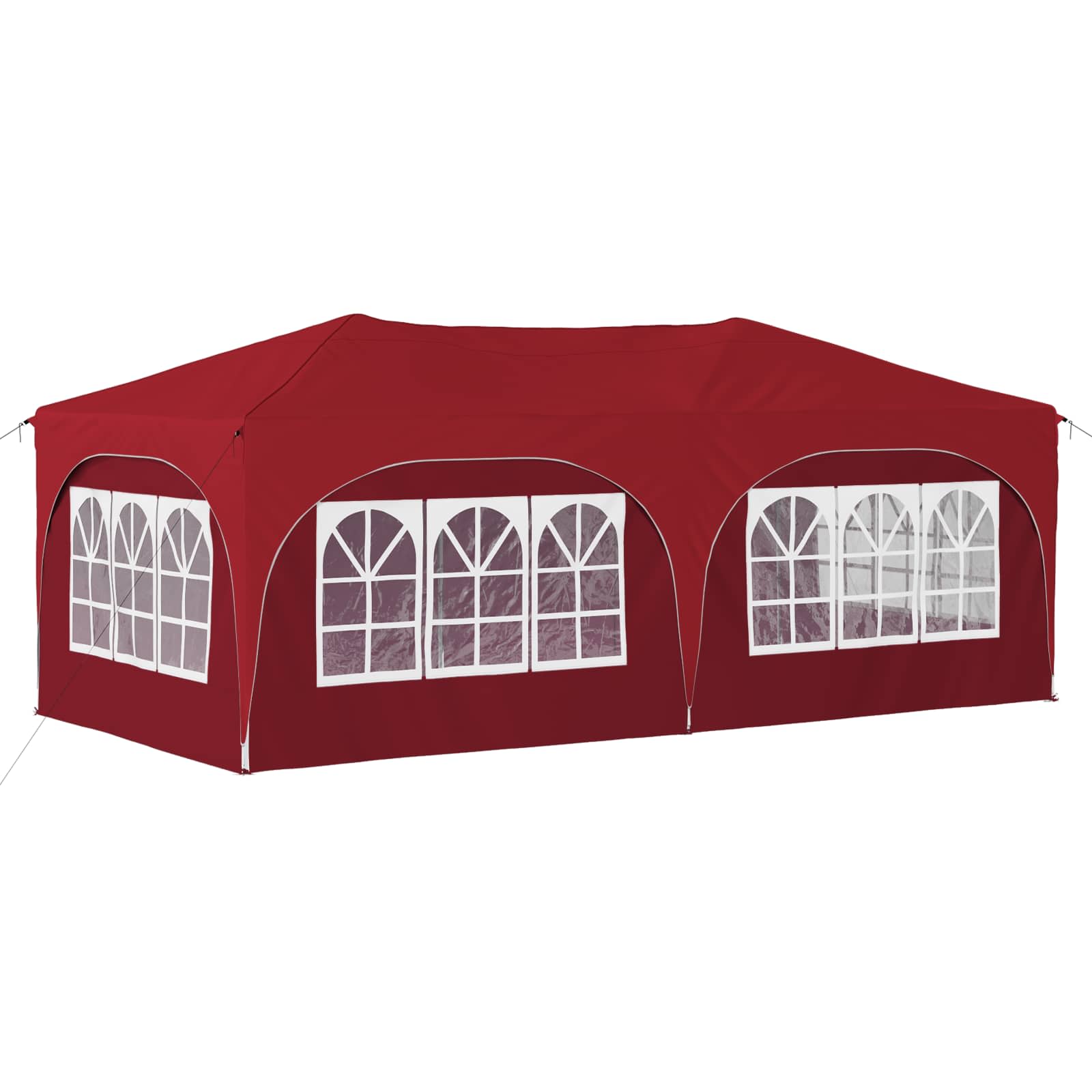 Rastezljivi šator za zabave 575 x 288 x 245 cm Tamno crvena
