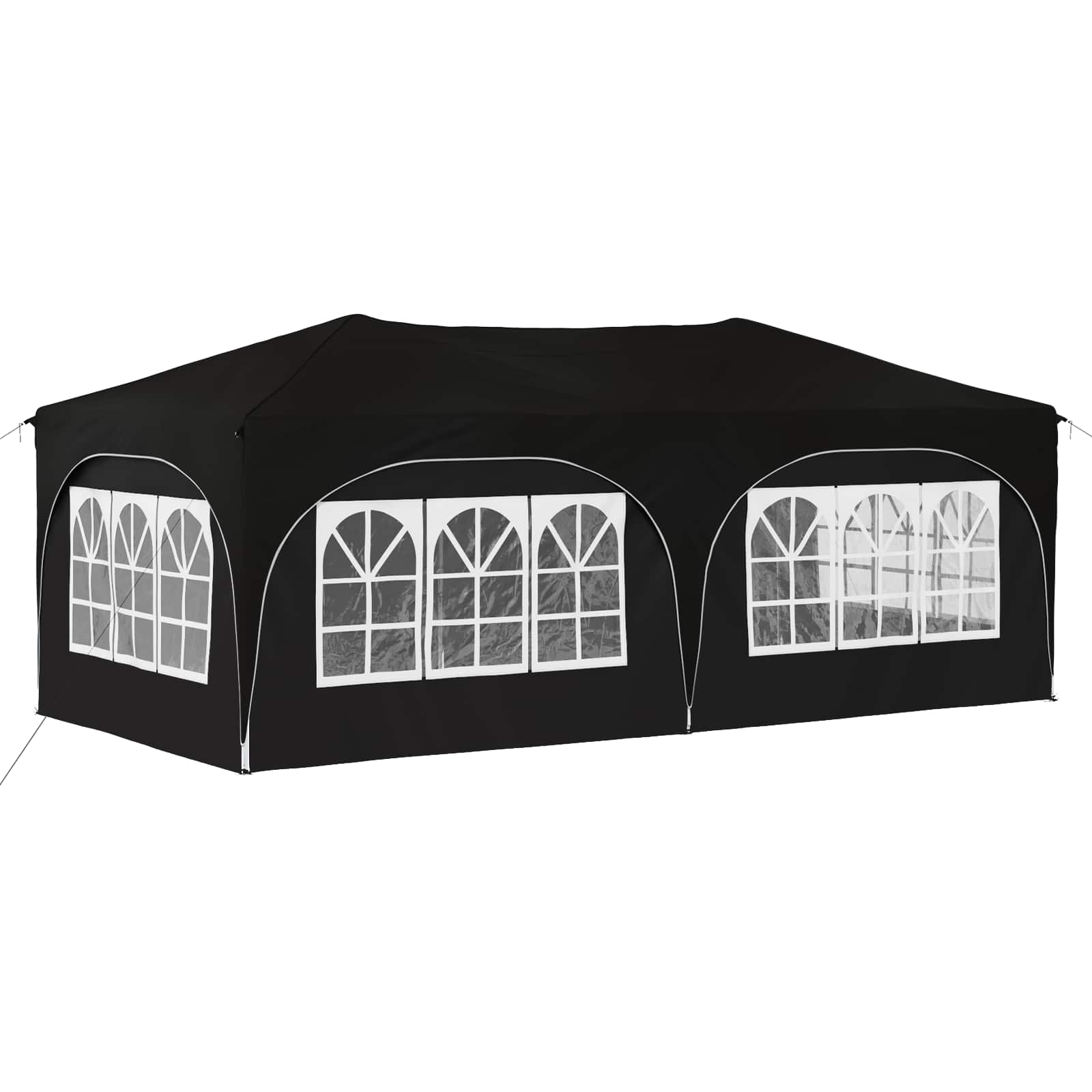 Rastezljivi šator za zabave 575 x 288 x 245 cm Crna