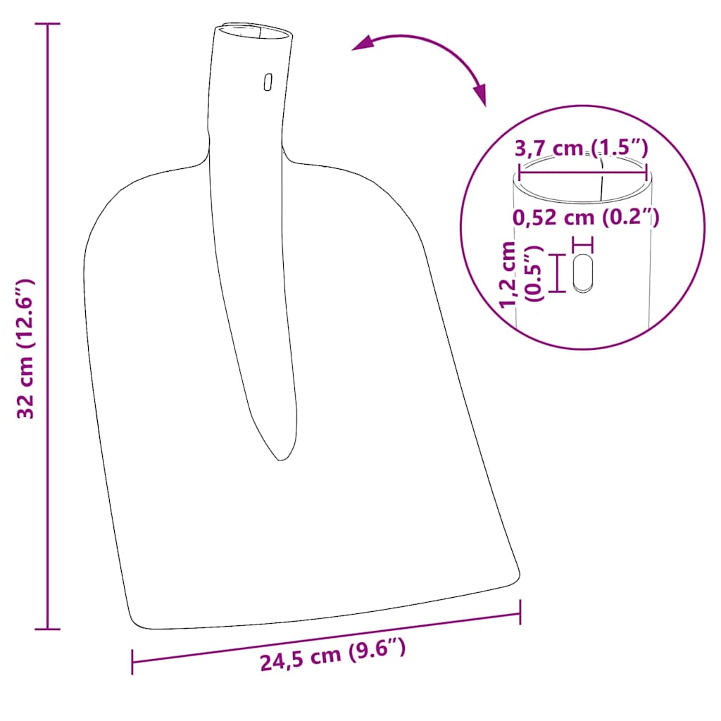Glava lopate 4 pcs Crvena 32 x 24,5 cm Čelik s prahom premazan