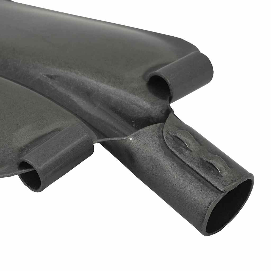Glava lopate 4 pcs Srebrno 33 x 21 cm Čelik s prahom premazan