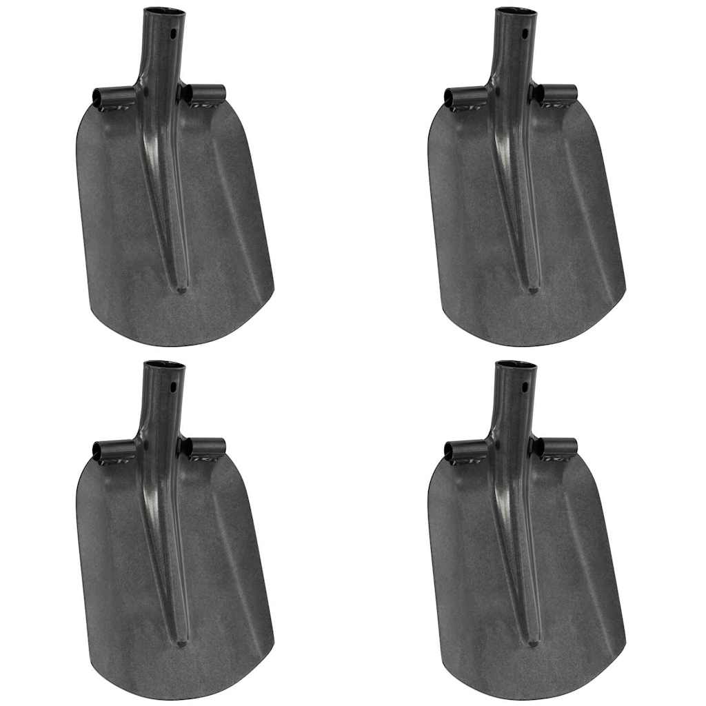 Glava lopate 4 pcs Srebrno 33 x 21 cm Čelik s prahom premazan