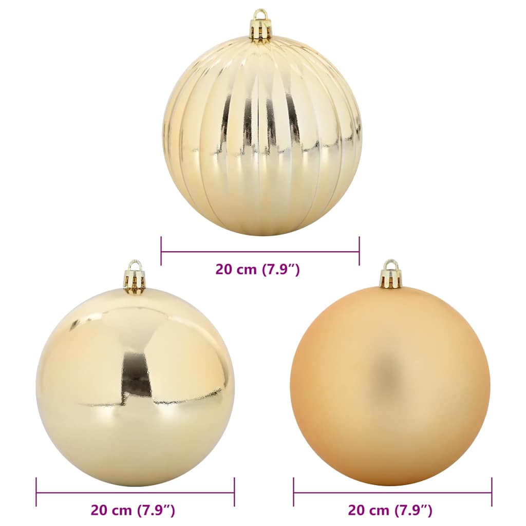 Set božićnih kuglica XXL 4 pcs Zlatno Plastika