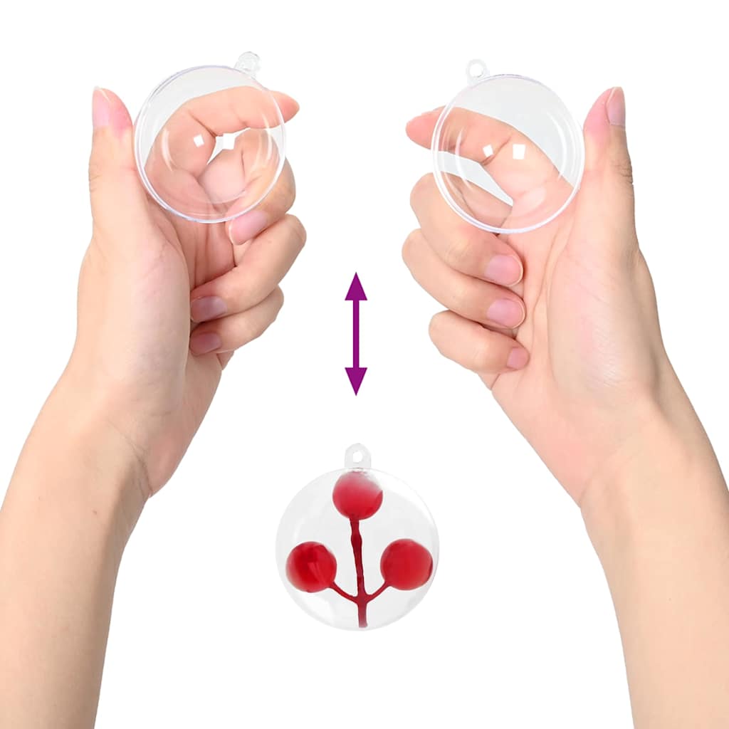 Set Božićnih Ukrasnih Kuglica 100 pcs *Transparent*an Ø 8 cm