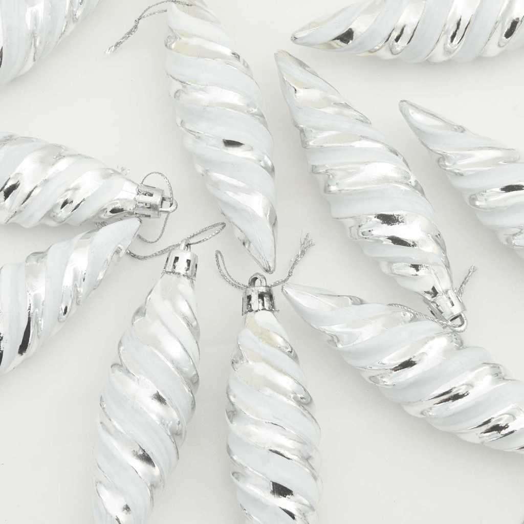 Božićna spirala u obliku kugle 40 pcs Srebrno Plastika