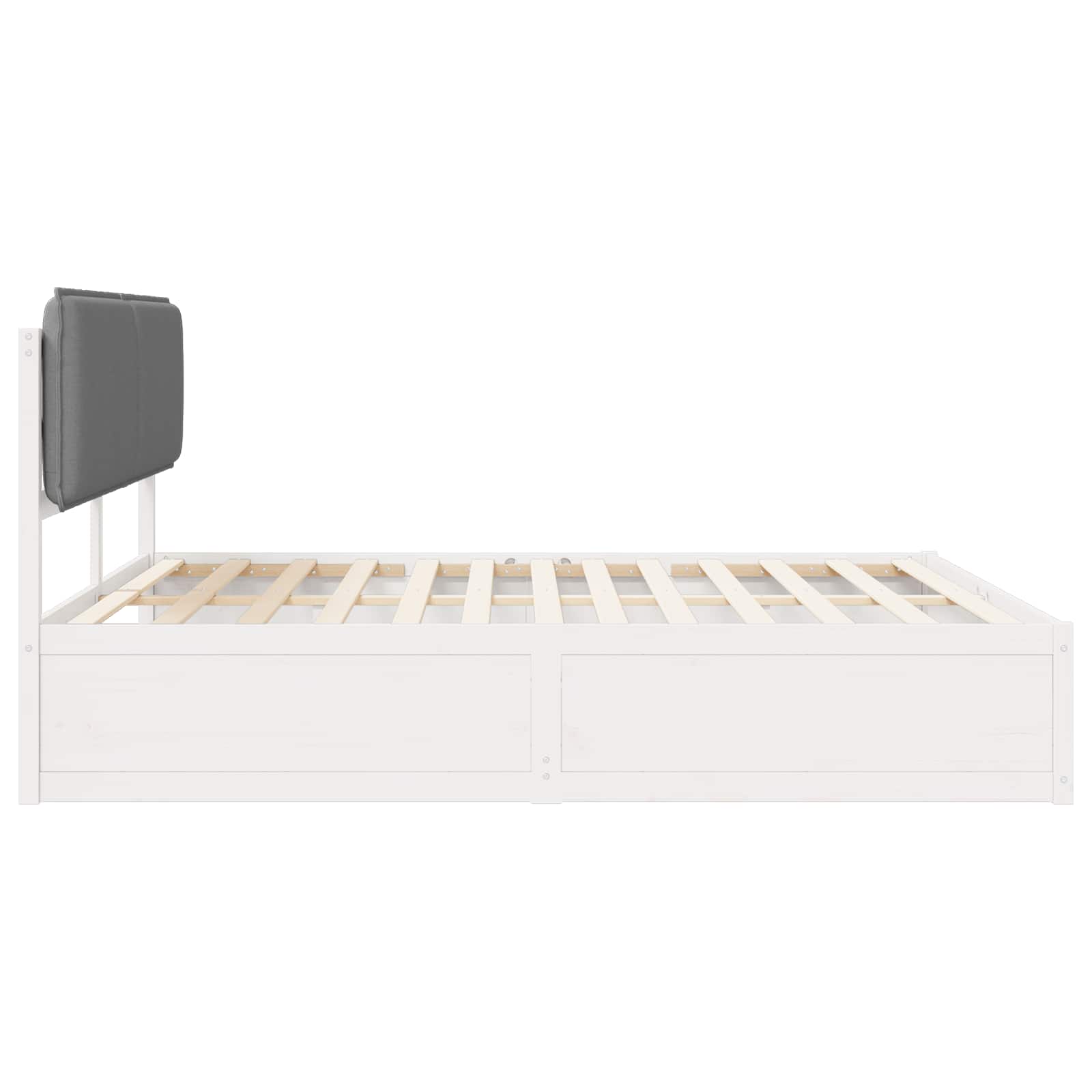 Krevetni okvir s tapiciranim uzglavljem Svijetlo siva