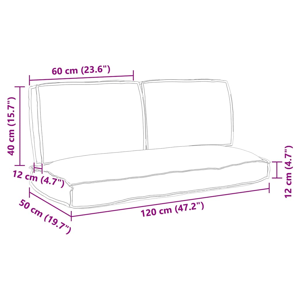 Set jastučića 3 pcs Bež Oxford tkanina