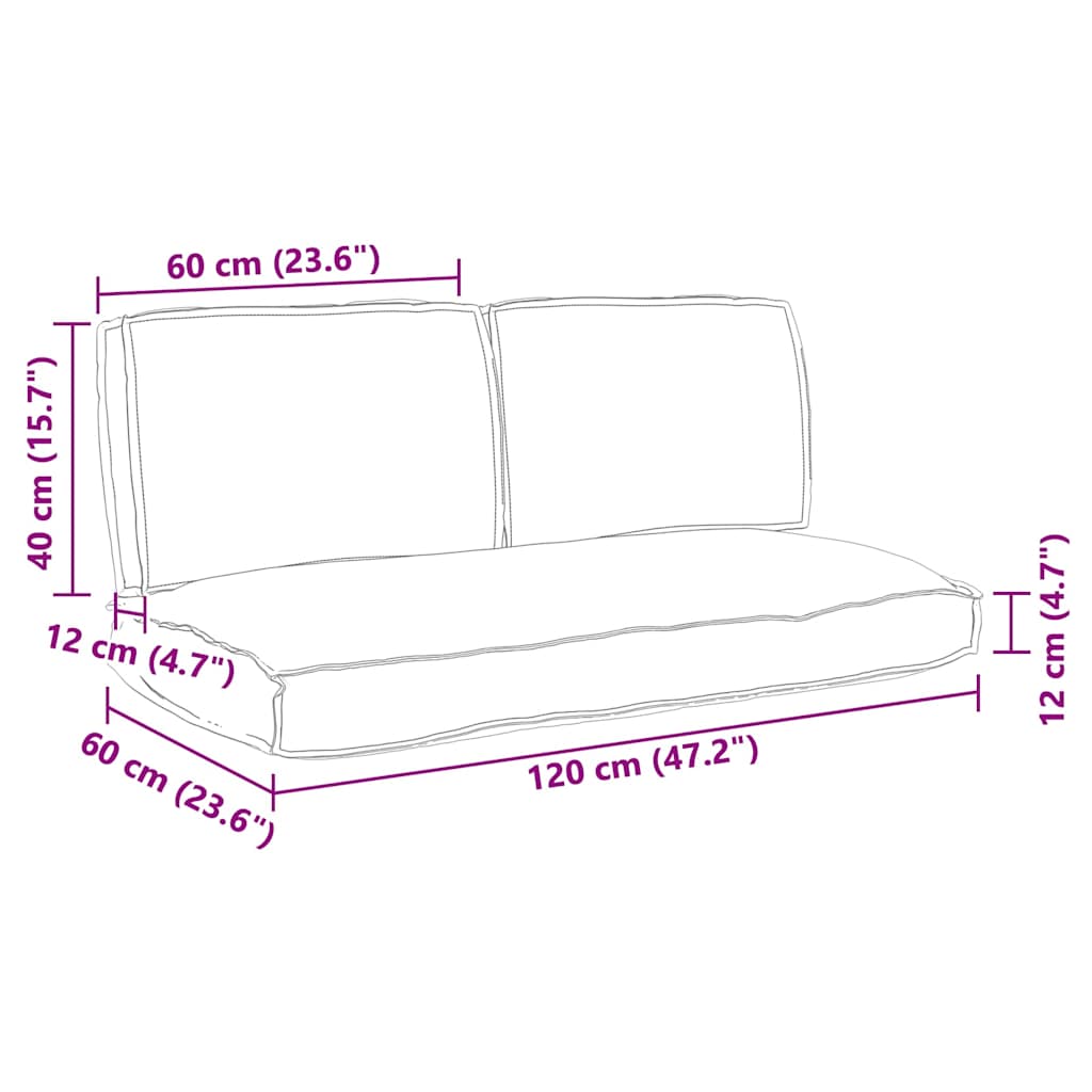 Set jastučića 3 pcs Bež Oxford tkanina