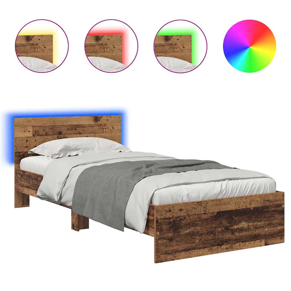 Krevetna konstrukcija Staro drvo 100 x 200 cm Konstruirano drvo