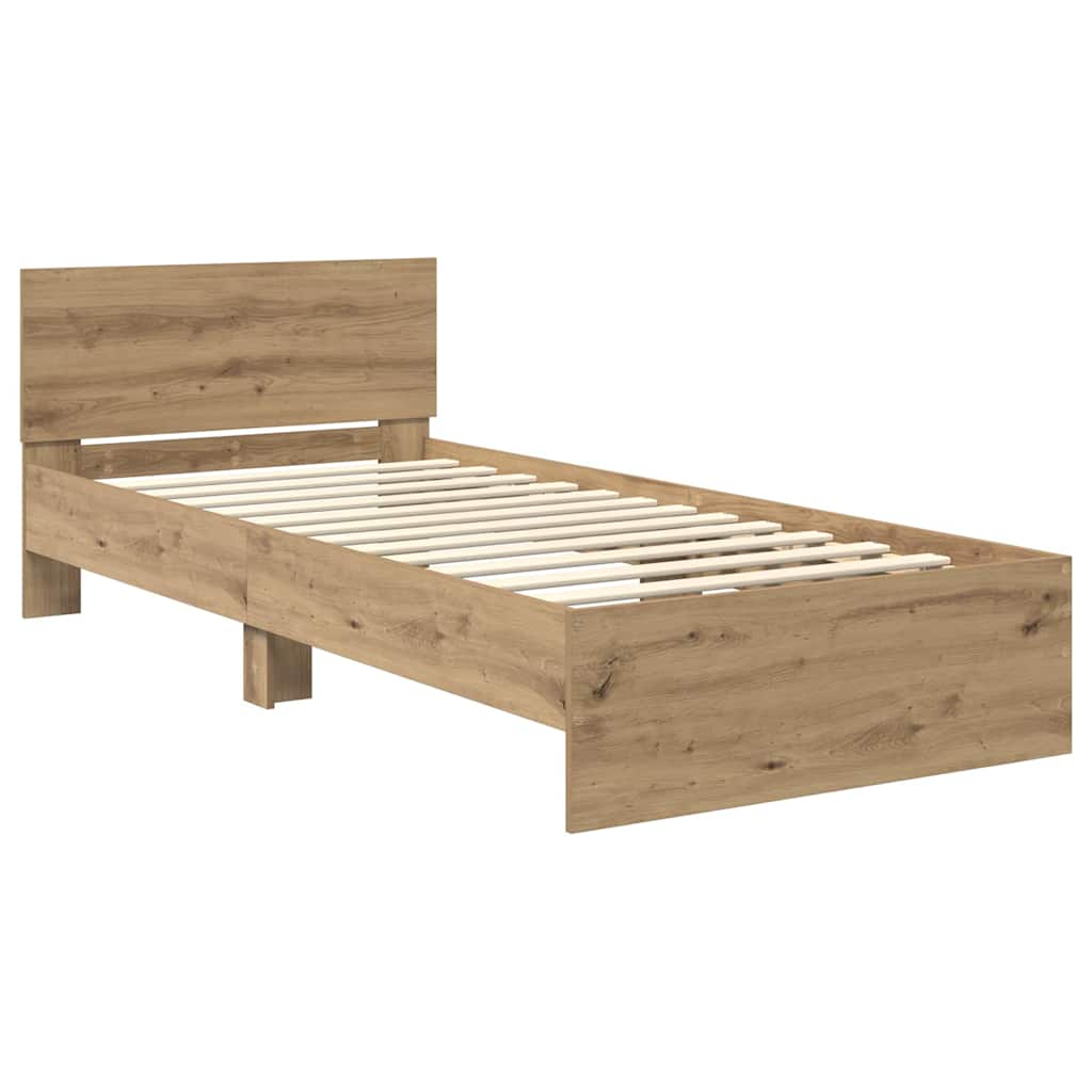 Krevetna konstrukcija Umjetnički hrast 100 x 200 cm