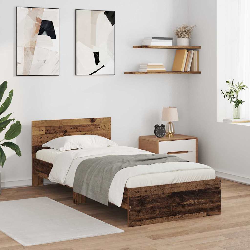 Krevetna konstrukcija Staro drvo 90 x 190 cm Konstruirano drvo