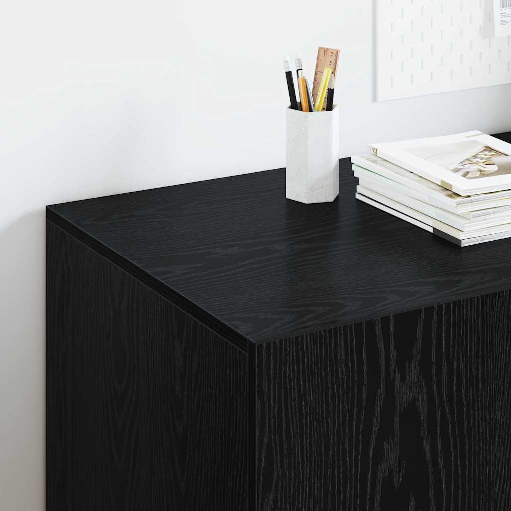 Stol s policom Crni hrast 140 x 50 x 75 cm Konstruirano drvo