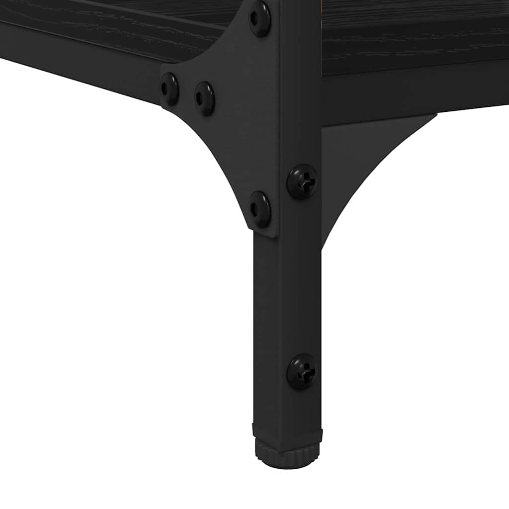 Stol s policom Crni hrast 140 x 50 x 75 cm Konstruirano drvo