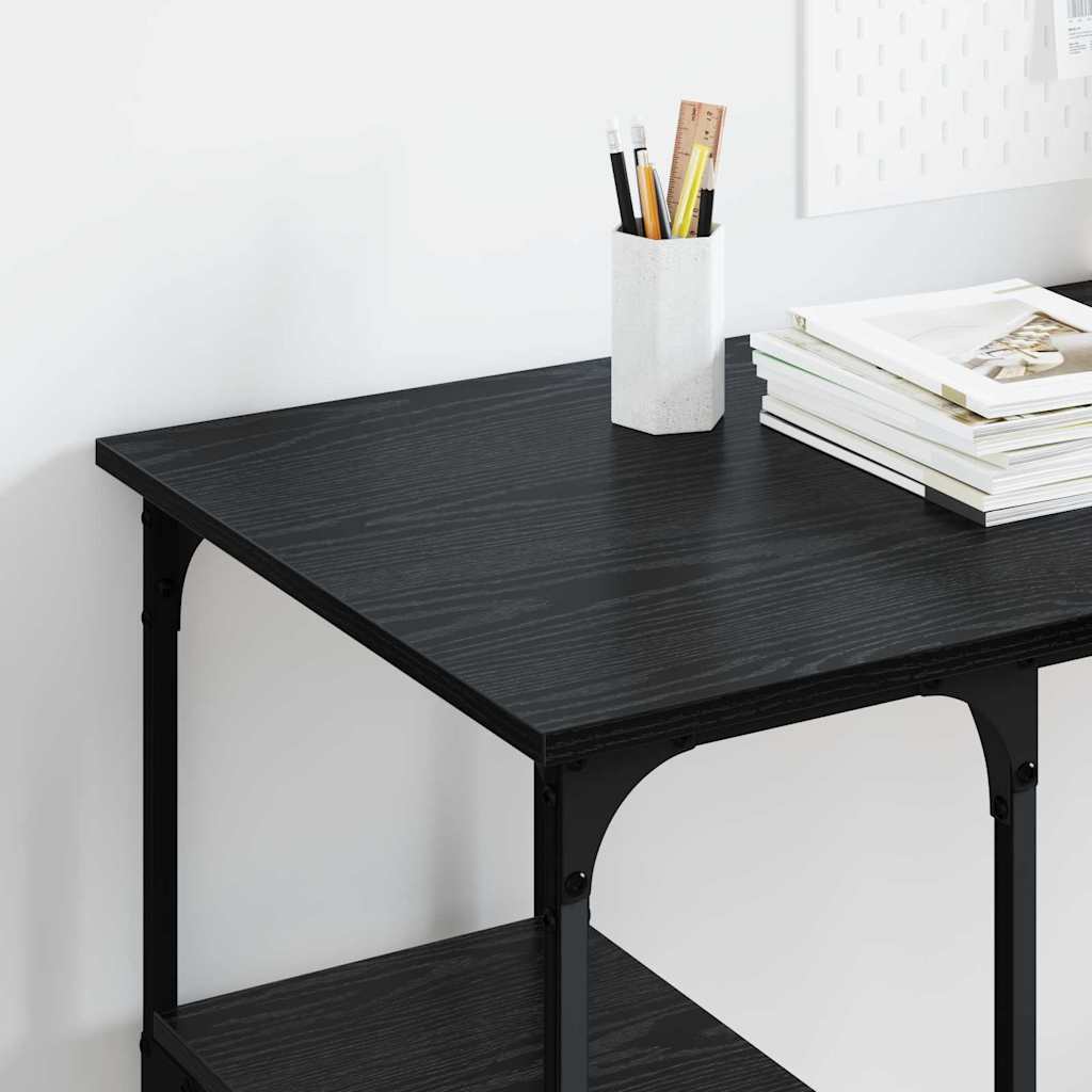 Stol s policom Crni hrast 140 x 50 x 75 cm Konstruirano drvo