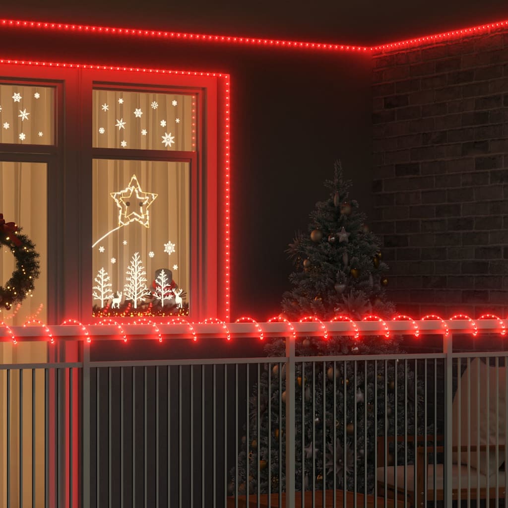 Svjetlosna uže s 240 LED svjetlima Crvena 10 m PVC