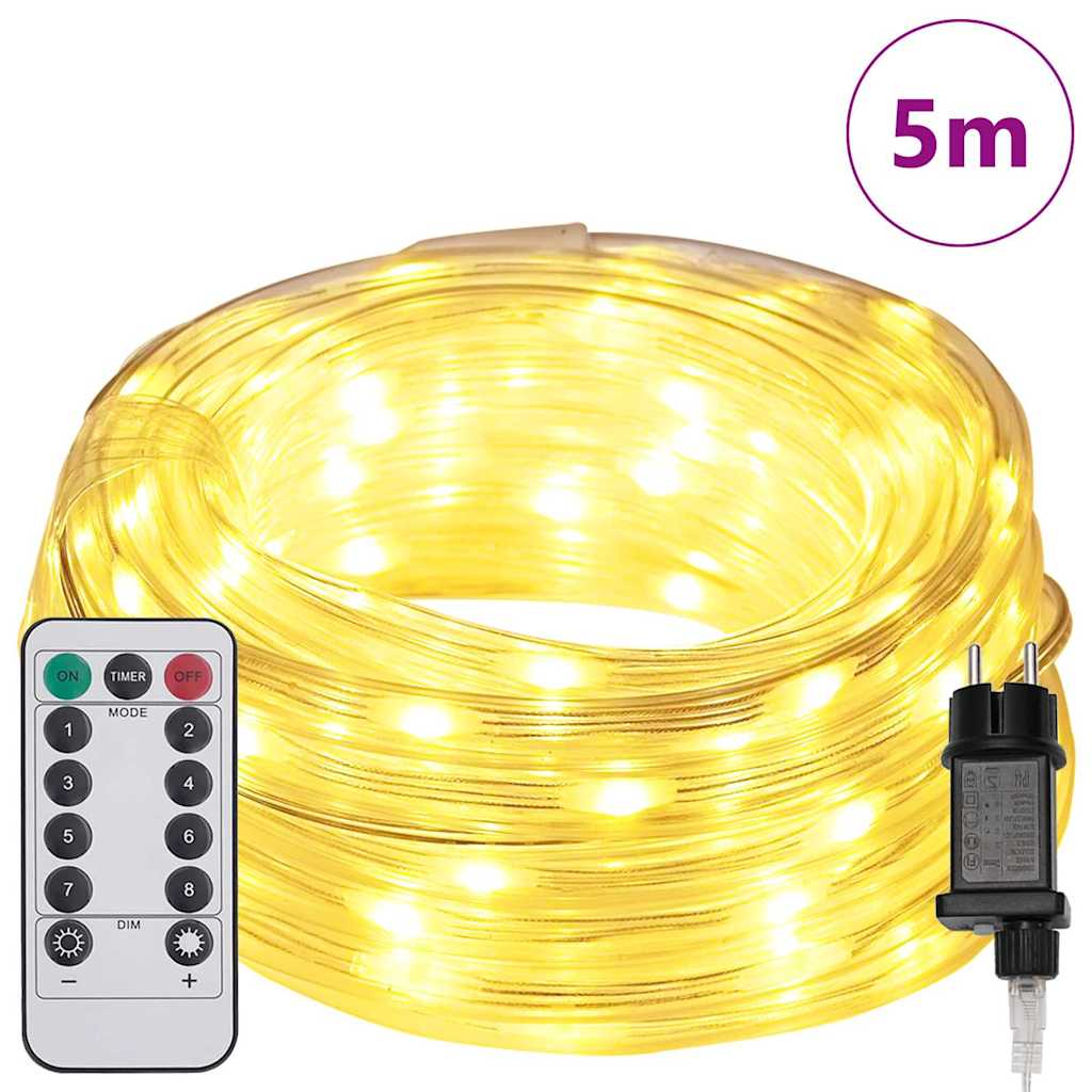 Svjetlosna uže s 120 LED svjetlima Topla bijela 5 m PVC