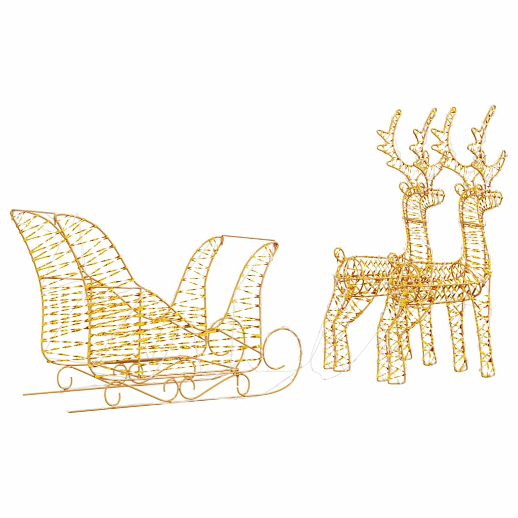 Reindeer vuče saonice Topla bijela 30 x 12 x 55 cm PET
