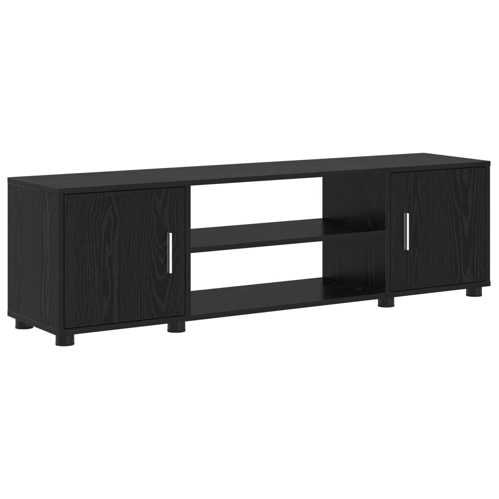 Set TV komoda Zidne 4 pcs Crni hrast Konstruirano drvo