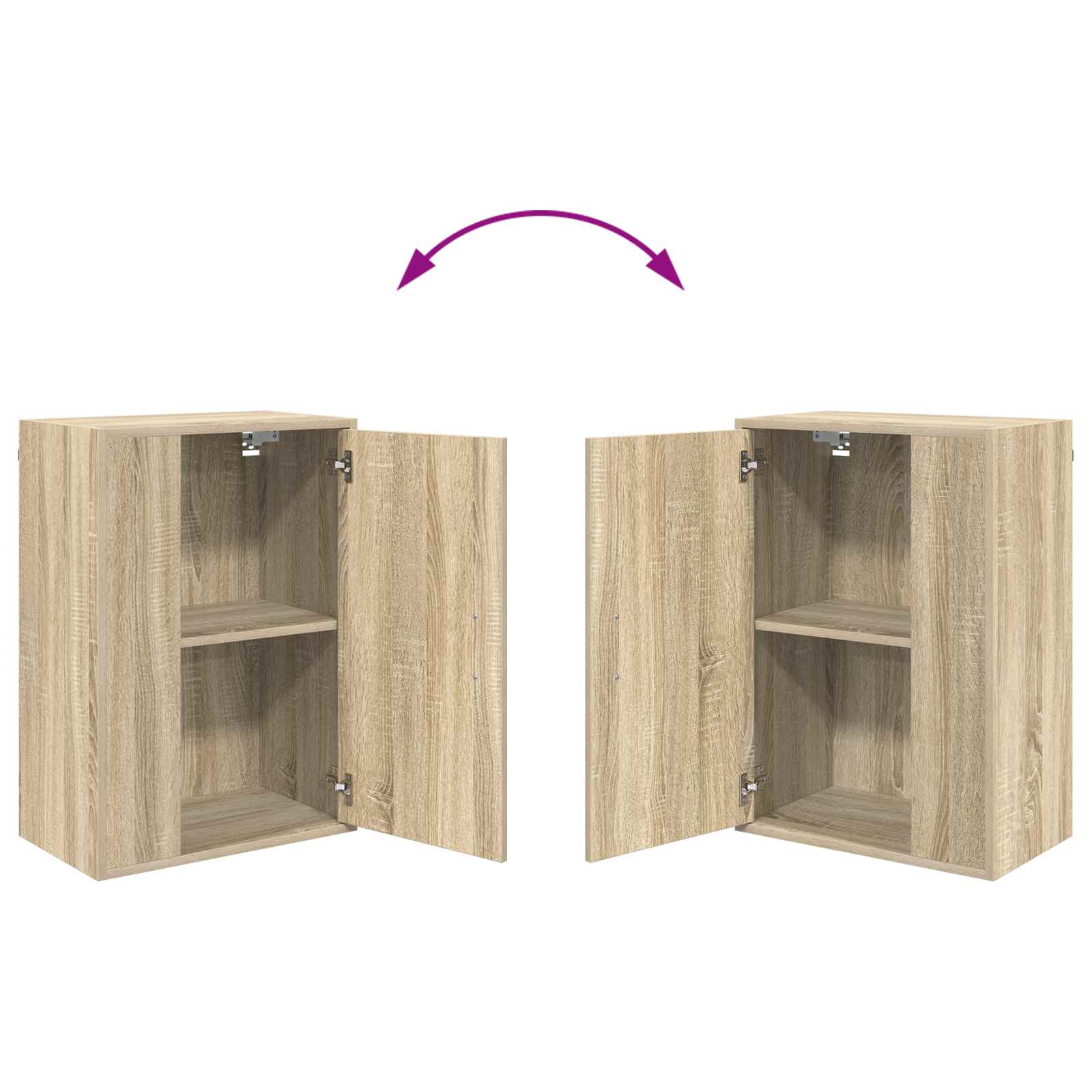 Set TV komoda Zidne 4 pcs Sonoma hrast Konstruirano drvo