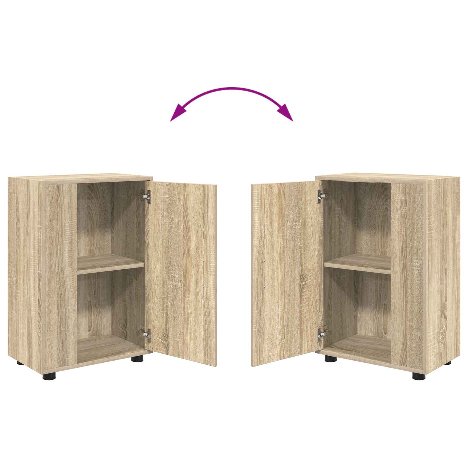 Set TV komoda Zidne 4 pcs Sonoma hrast Konstruirano drvo