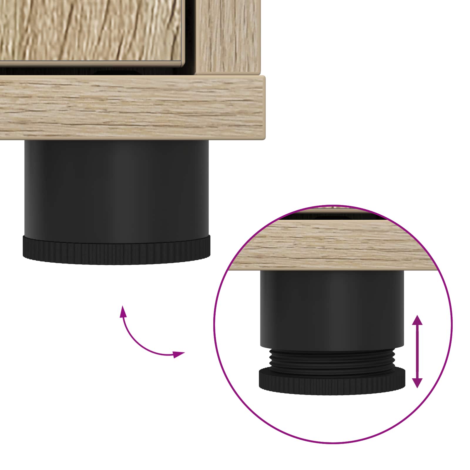 Set TV komoda Zidne 4 pcs Sonoma hrast Konstruirano drvo