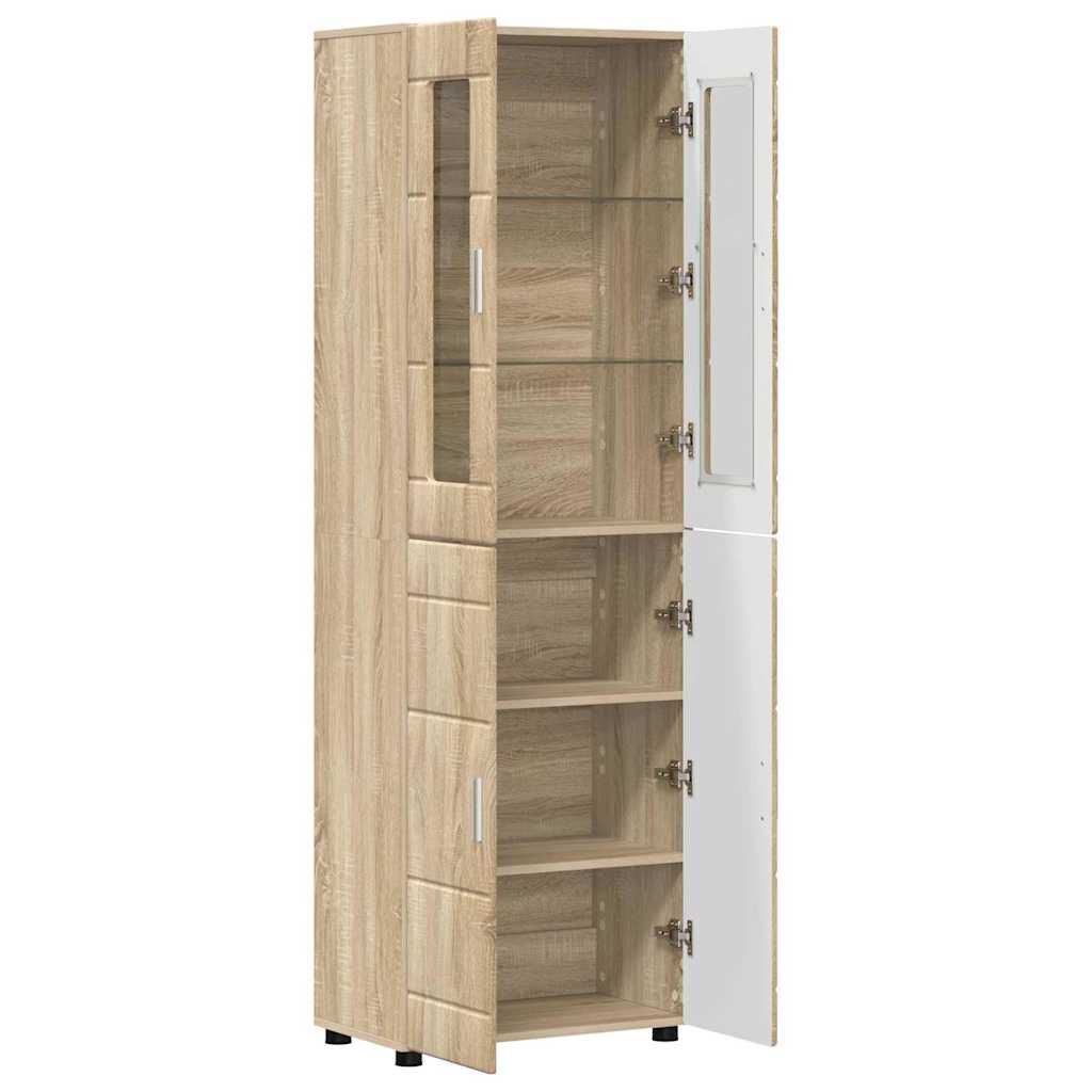 Highboard s policom FLORIN Sonoma hrast 60 x 35 x 182 cm