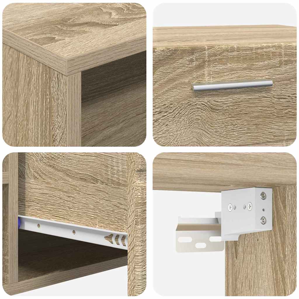 Set TV komoda Zidne FLORIN 3 pcs Sonoma hrast Konstruirano drvo