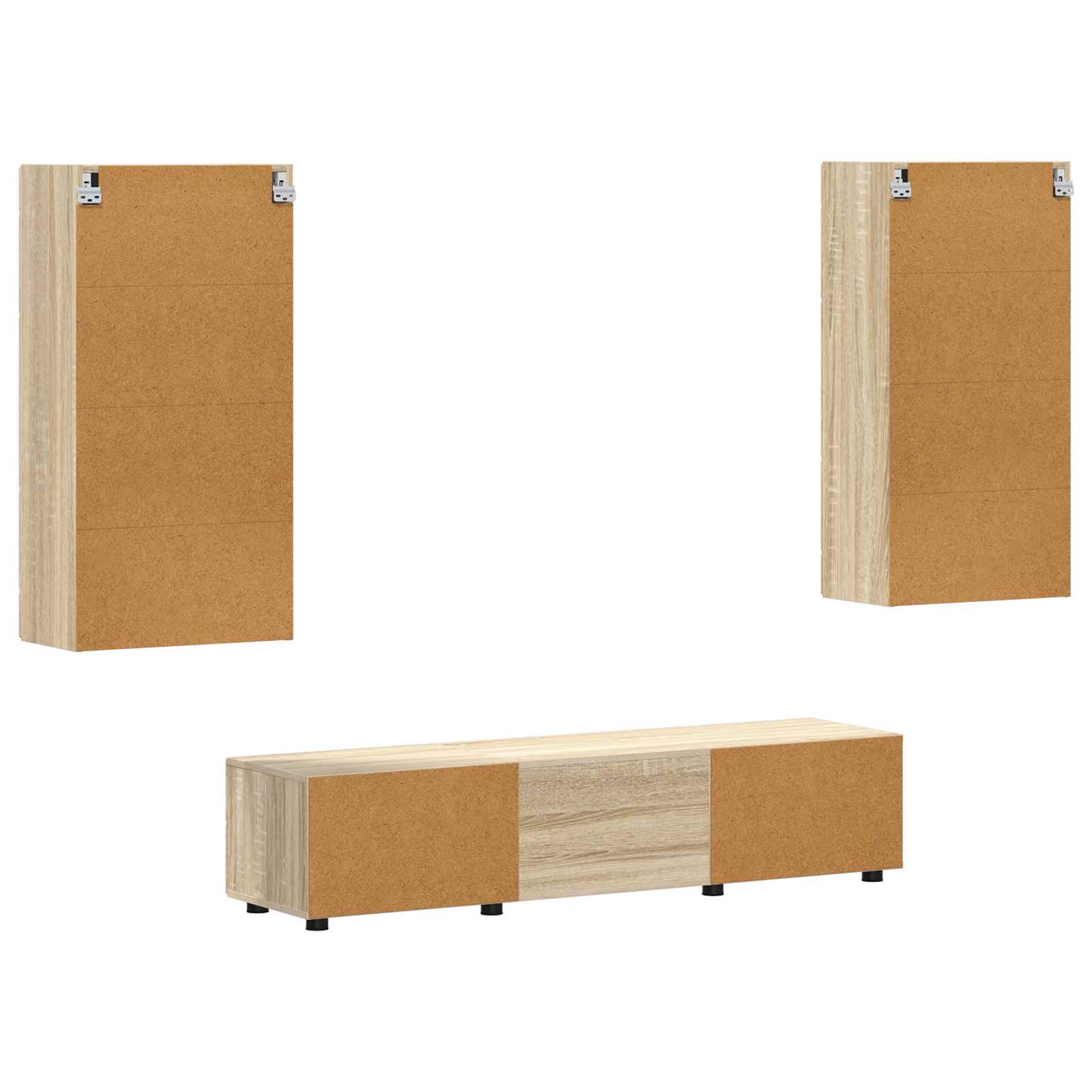 Set TV komoda Zidne FLORIN 3 pcs Sonoma hrast Konstruirano drvo