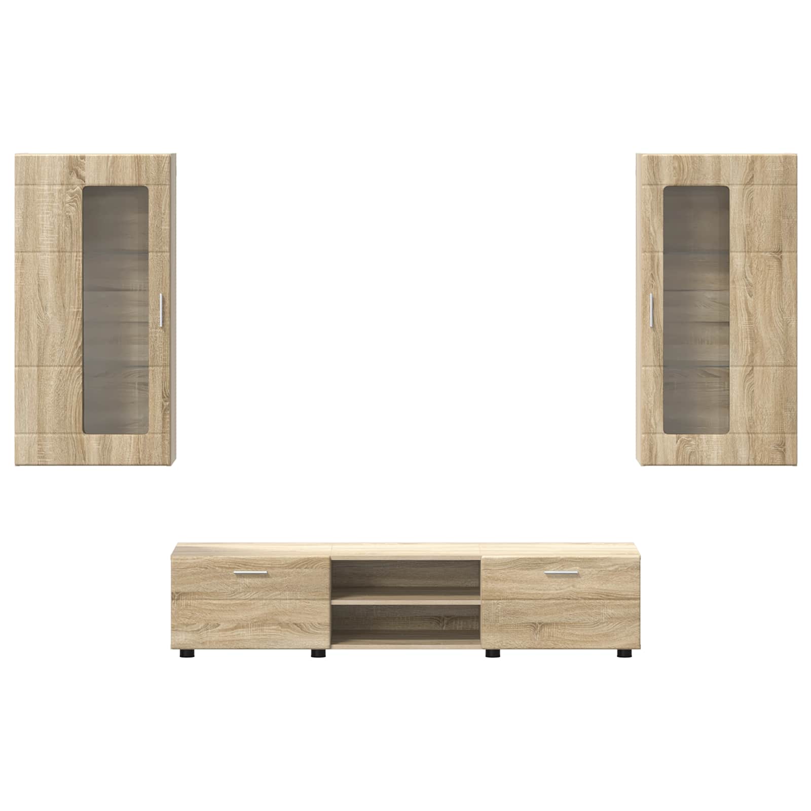 Set TV komoda Zidne FLORIN 3 pcs Sonoma hrast Konstruirano drvo